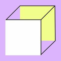 cubo isométrico. forma geometrica. vector