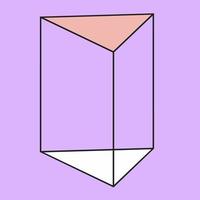 Isometric triangular prism. Geometric shape. vector