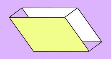 Isometric parallelepiped. Geometric shape. vector