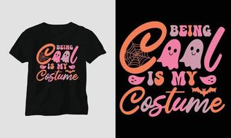 linda plantilla de vector de camiseta de halloween