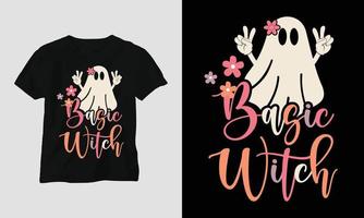 Cute Halloween T-shirt vector template