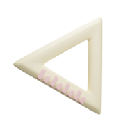 righello triangolo 3d rendere png