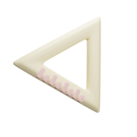 regla triángulo 3d render png