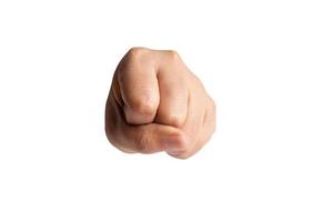 fist isolated on white backgrounds photo