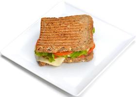 sandwich on a white surface photo