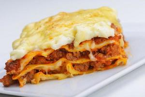 lasagna close up photo