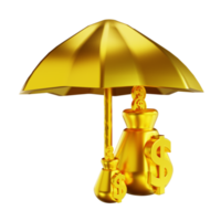 3d illustratie gouden financieel png