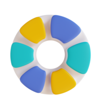 3d illustrazione cerchio colore pallet