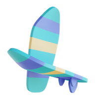 3D illustration surfing board png