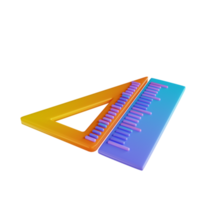 3D illustration colorful ruler png