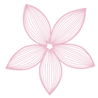 arte de linha floral e folha png