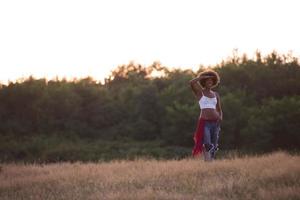 young black woman in nature photo