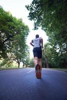 man jogging outside photo