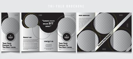 Fashion Tri-Fold Brochure Template, Style Brochure, Highly trending Brochure Template, Modern design, layout design. Corporate business annual report, catalog, magazine, flyer mockup, Creative Design
