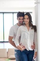 happy young romantic couple have fun arelax  relax at home photo