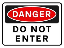 No entry danger warning sign vector