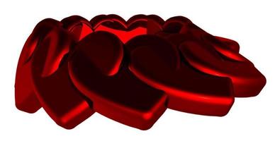 3D Illustration Romantic Fun Hearts Background photo