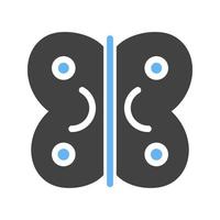 Butterfly Glyph Blue and Black Icon vector