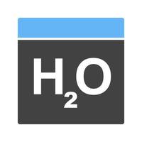 H2O Glyph Blue and Black Icon vector