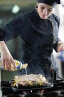 chef preparing meal photo