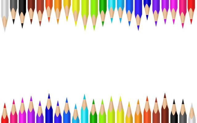 Collection of brightly colored pencils with shadow and eraser, Stock  vector