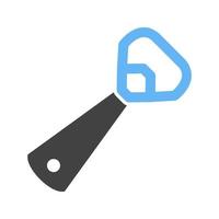 Bottle Opener Glyph Blue and Black Icon vector