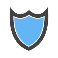 Shield II Glyph Blue and Black Icon vector