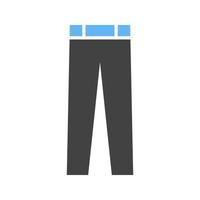 Pants Glyph Blue and Black Icon vector