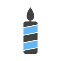 Candlestick Glyph Blue and Black Icon vector