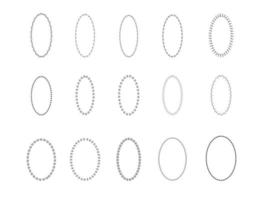 Collection of Oval Border Illustrations vector