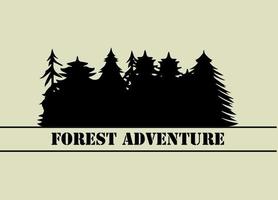 Decoration Forest Adventure Logo Silhouette vector