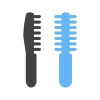 Two Brushes Glyph Blue and Black Icon vector