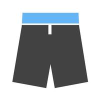 Shorts Glyph Blue and Black Icon vector