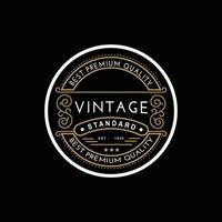 Elegant Vintage Retro Badge Label Emblem Logo design inspiration. vector