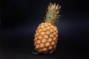 ananas on black background photo