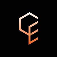 Letter CE Simple Geometric Modern Logo vector