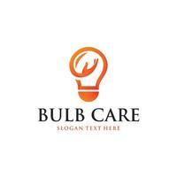 Hand Bulb Care Electric Modern Logo vector