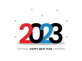 Fondo de saludo de feliz año nuevo 2023. vector
