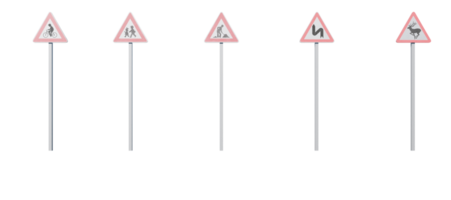 Traffic sign with transparent background png