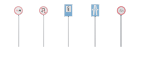 panneau de signalisation avec fond transparent png