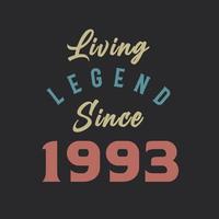 Living Legend since 1993, Born in 1993 vintage design vector