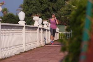 sporty woman jogging photo