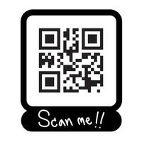 black qr code scan vector