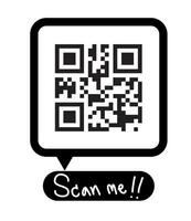 vector de escaneo de código qr negro