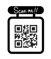 vector de escaneo de código qr negro