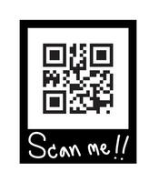 black qr code scan vector