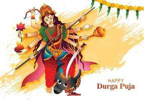 Indian festival goddess durga face holiday celebration card background