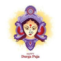 Religious happy durga puja card festival decorative illustration design vector