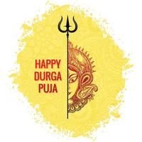 Navratri and durga puja festival cultural celebration card background vector