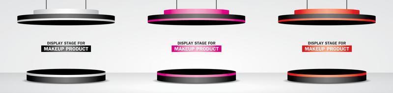 chic product display podium stage 3d illustration vector in beauty style for putting object
